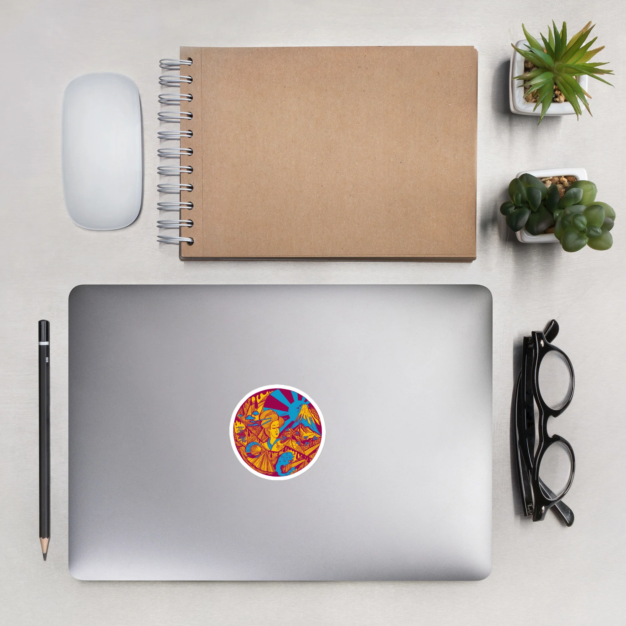 Triadic Dreaming of Japan - Japanese Circle Stickers - Image 4