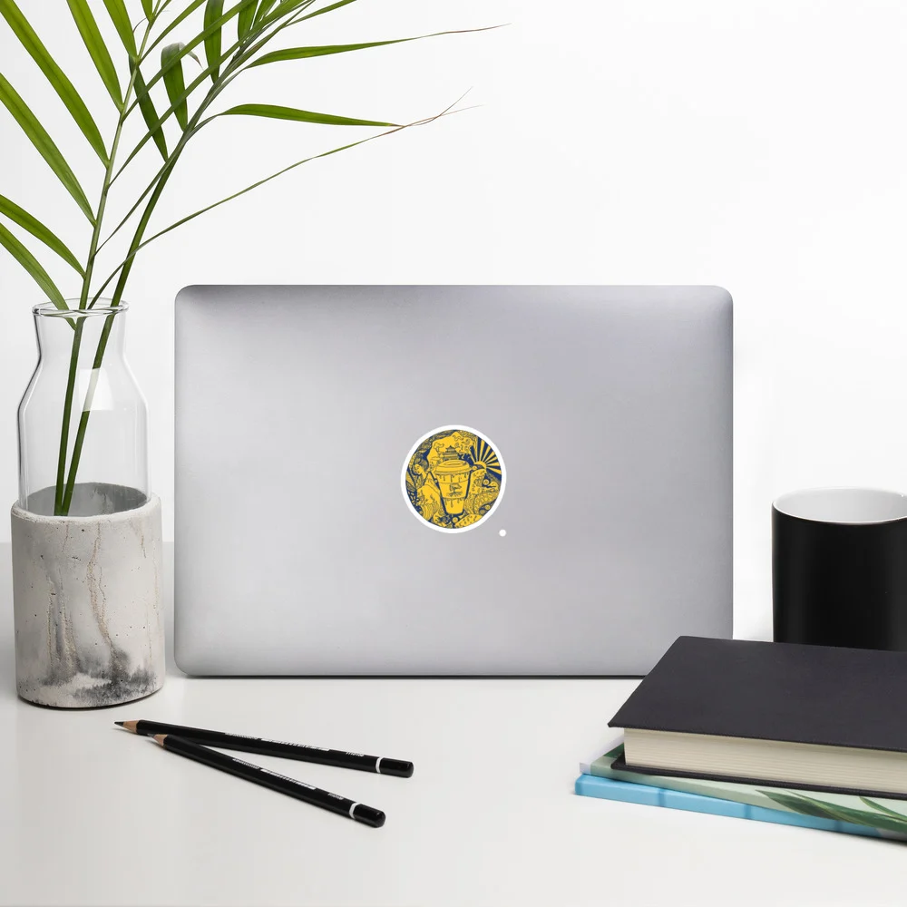 Navy Yellow Coffee in Japan - Coffee Stickers - Image 5