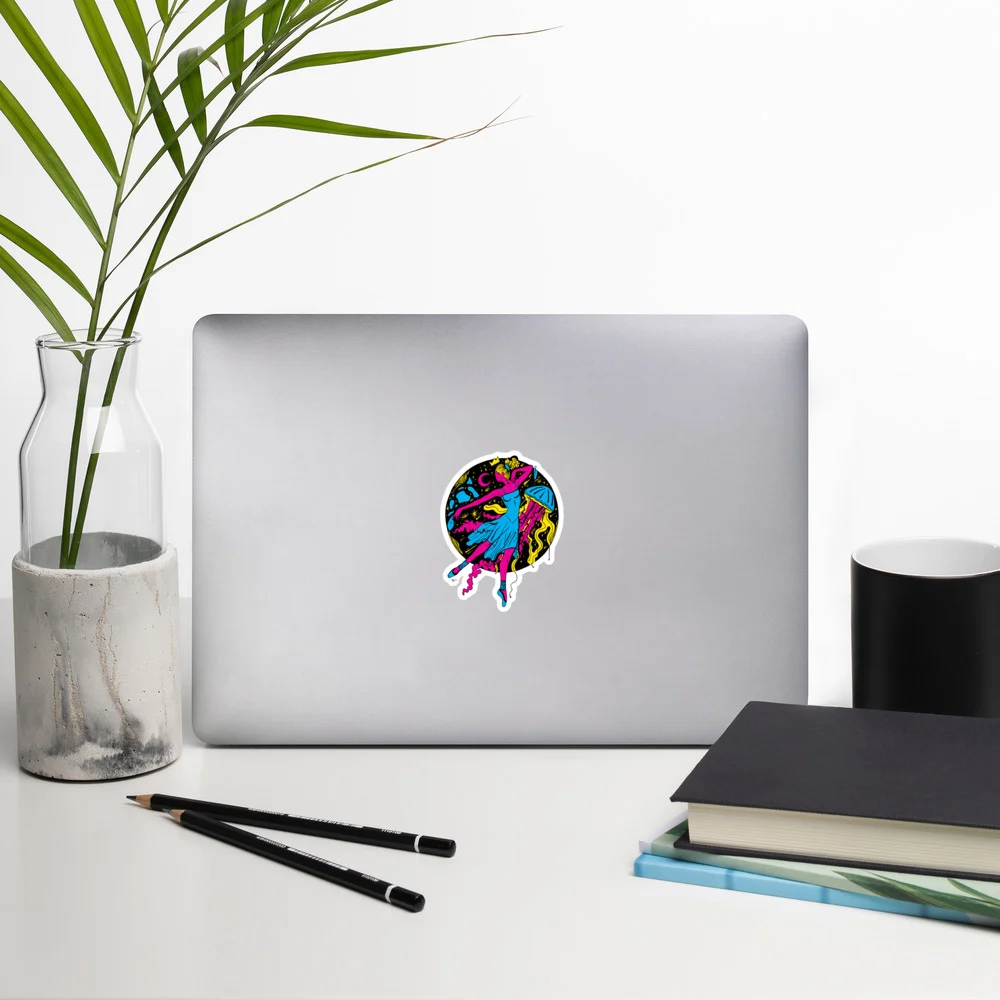 Pink and Green The Oceanic Dancer | Ballerina Drawing Stickers - Image 5