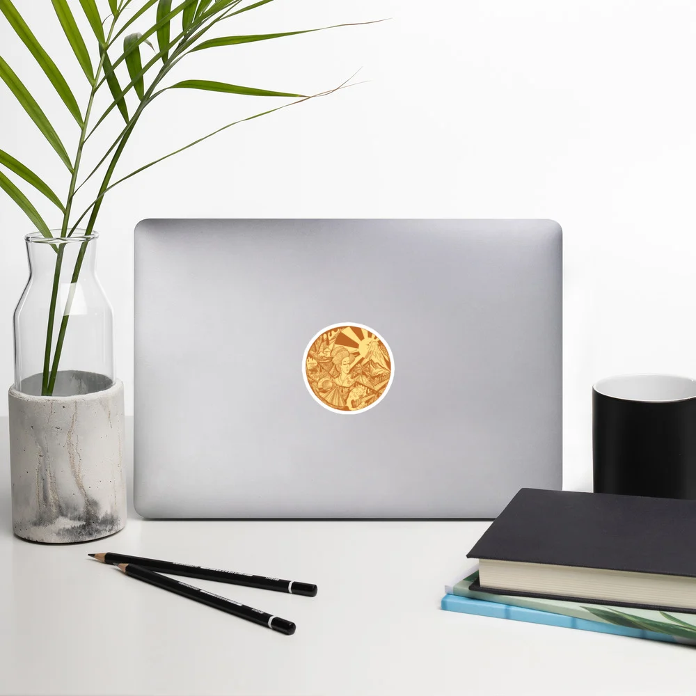 Terracotta Dreaming of Japan - Japanese Circle Stickers - Image 5