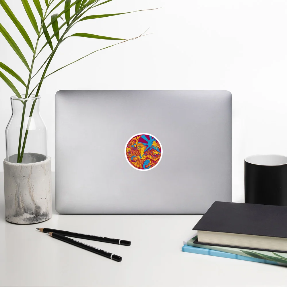 Triadic Dreaming of Japan - Japanese Circle Stickers - Image 5