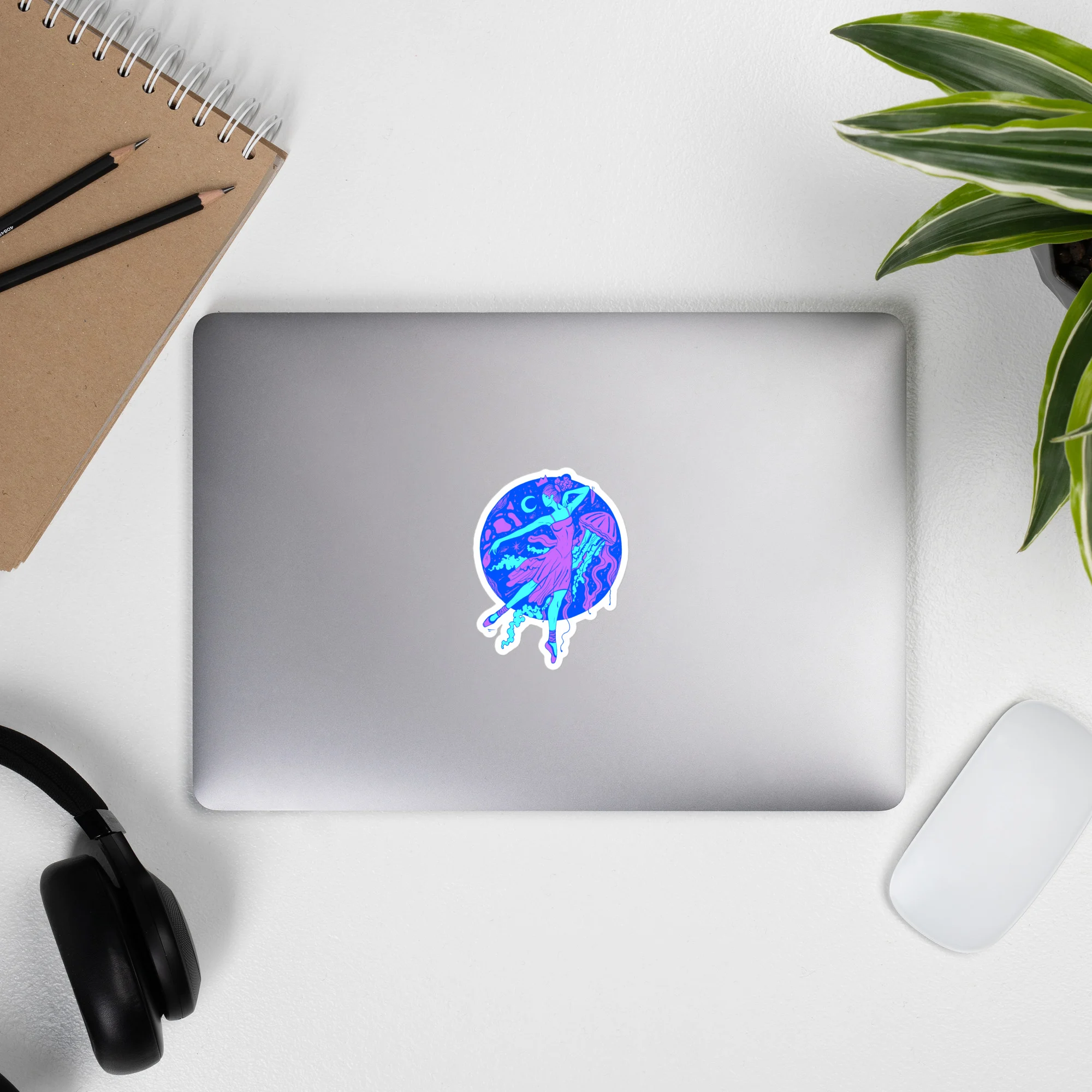 Blue The Oceanic Dancer | Ballerina Drawing Stickers - Image 6