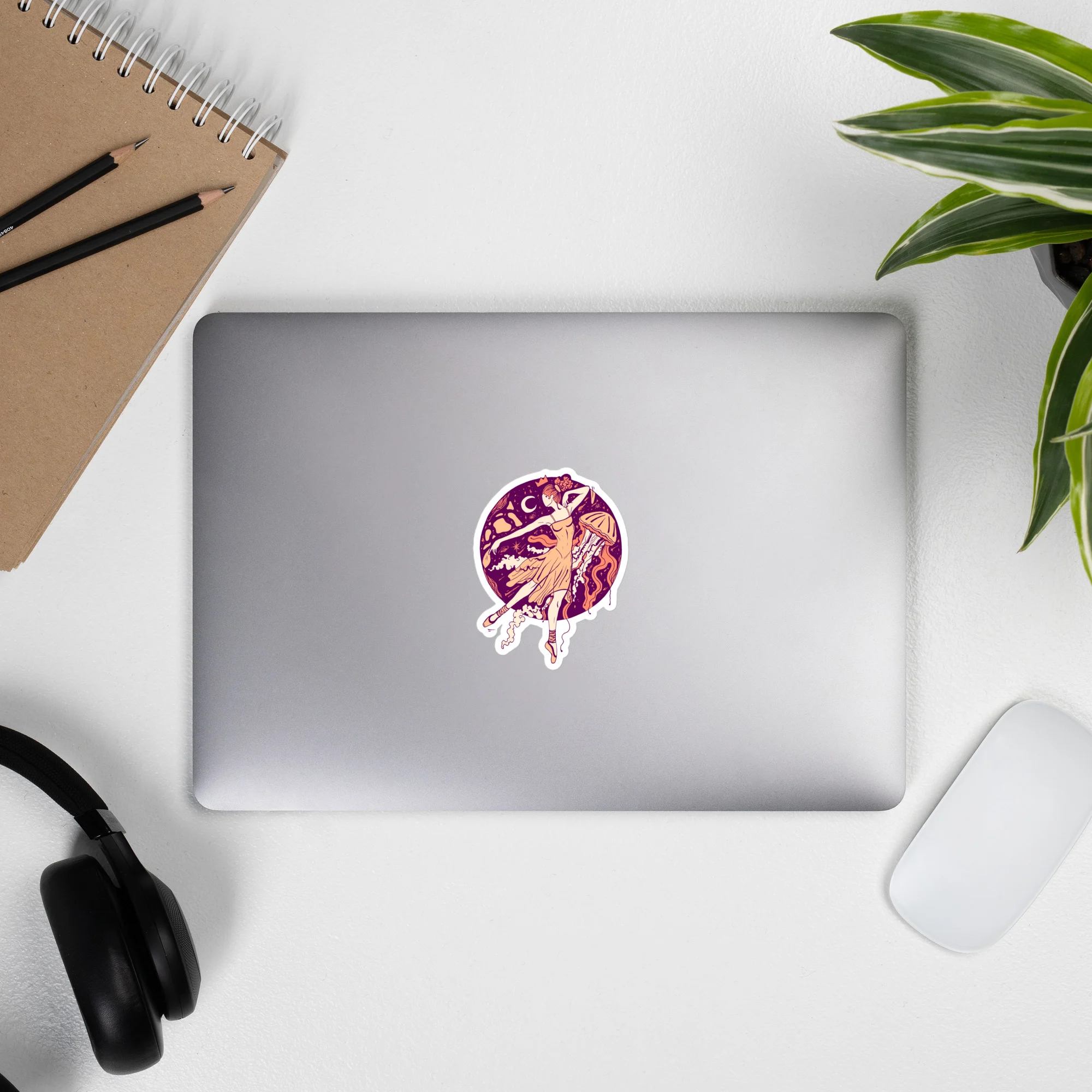 Peach The Oceanic Dancer | Ballerina Drawing Stickers - Image 6