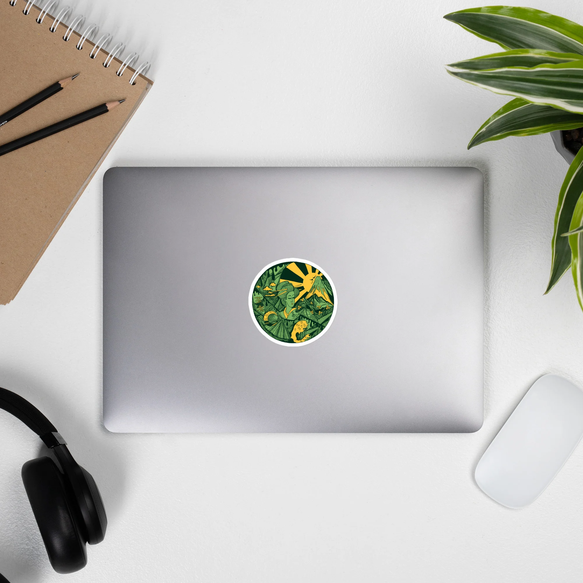 Forrest Green Dreaming of Japan - Japanese Circle Stickers - Image 6