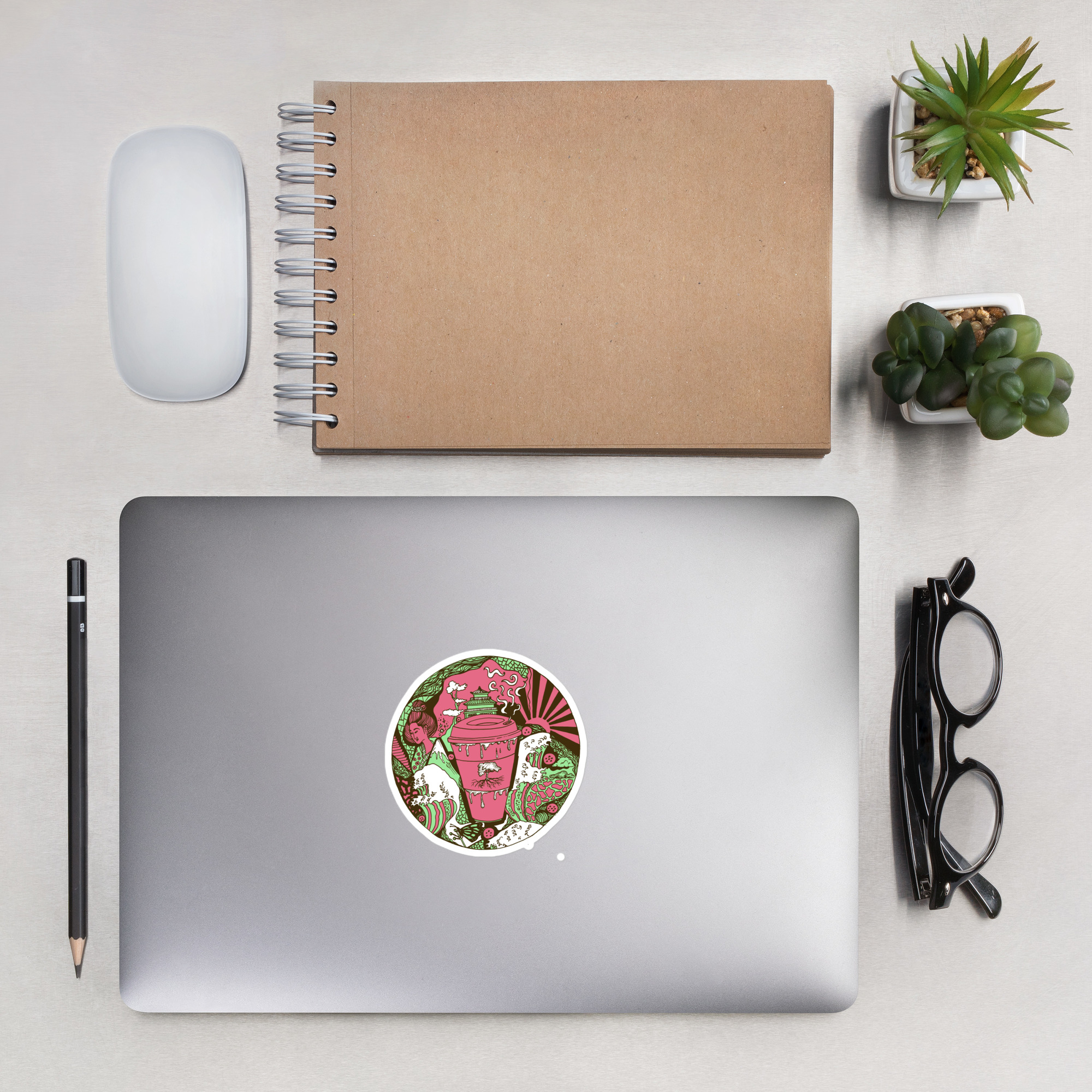 Pink and Green Coffee in Japan - Coffee Stickers - Image 7
