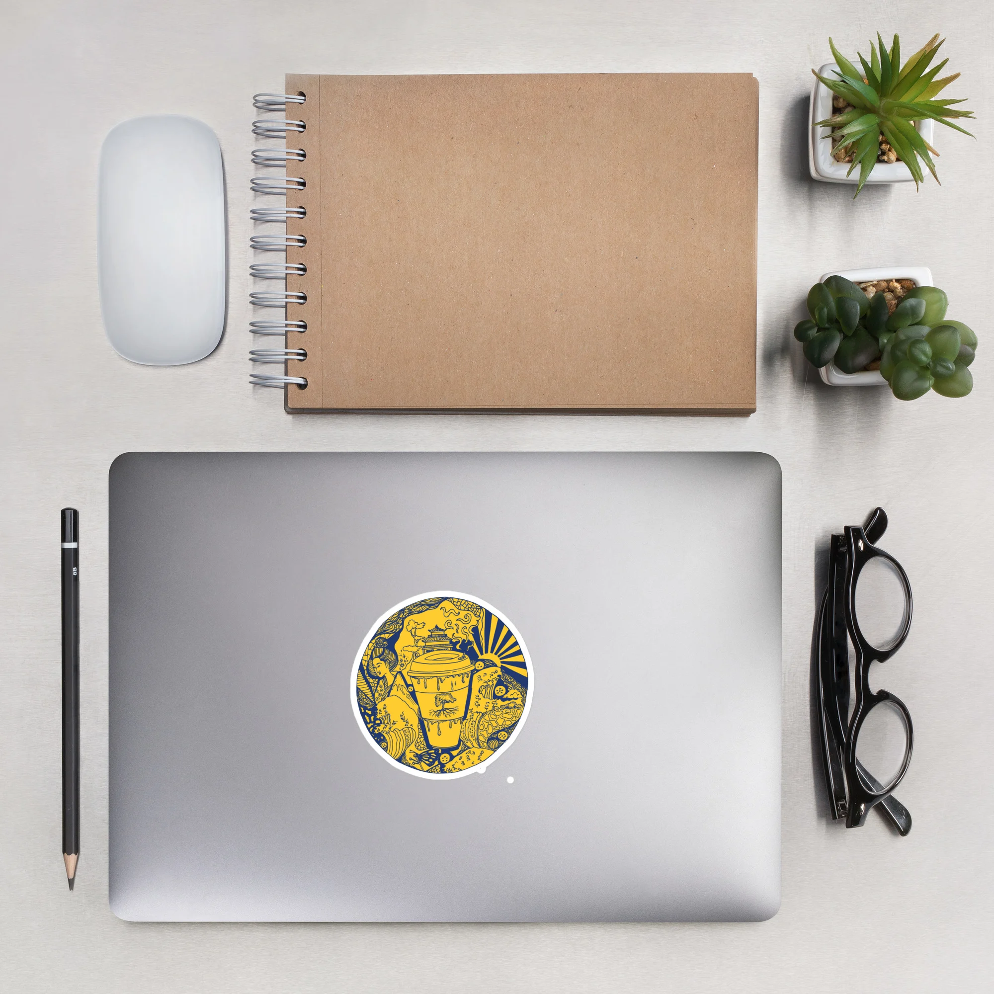 Navy Yellow Coffee in Japan - Coffee Stickers - Image 7