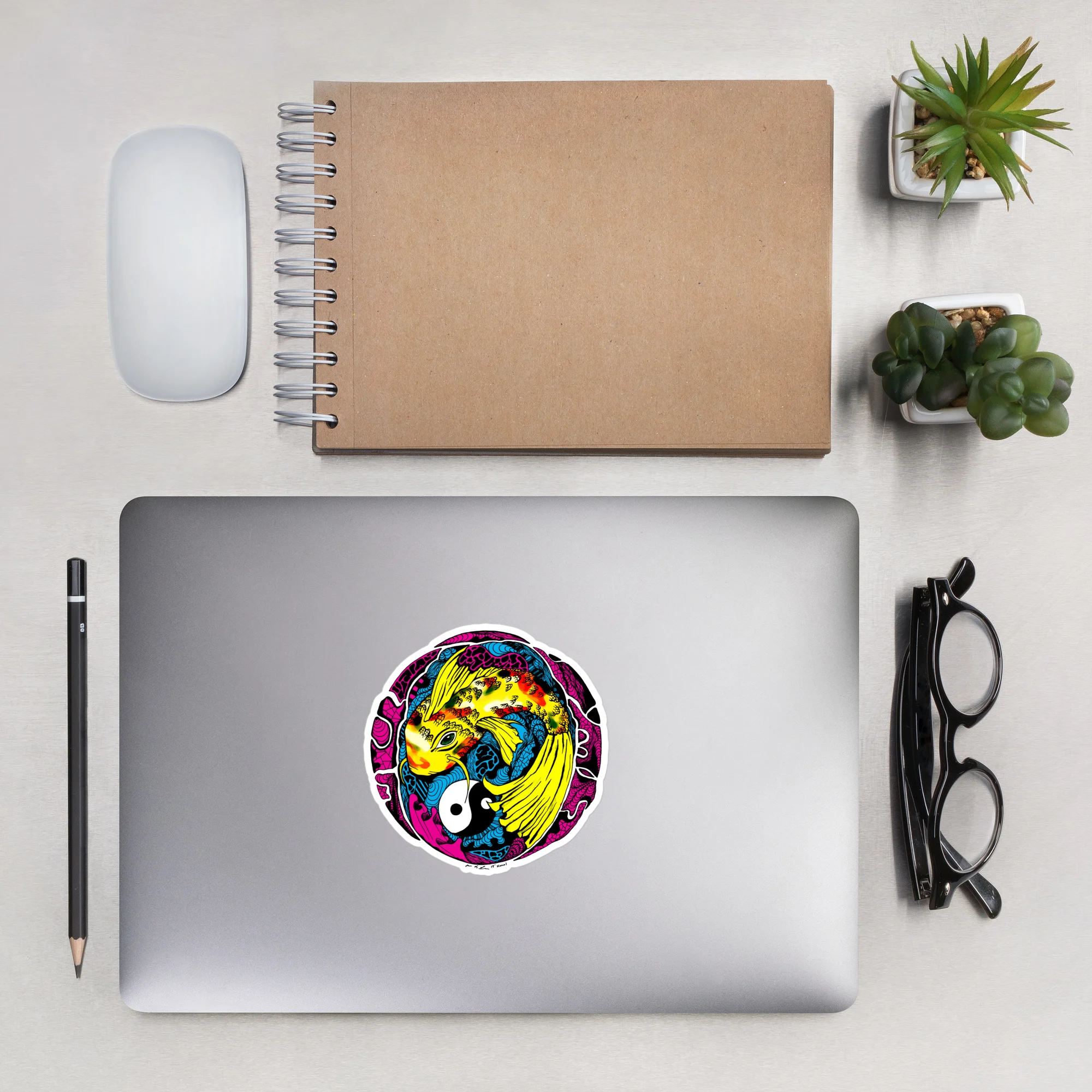 CMYK Koi of Balance - Koi Fish Stickers - Image 7