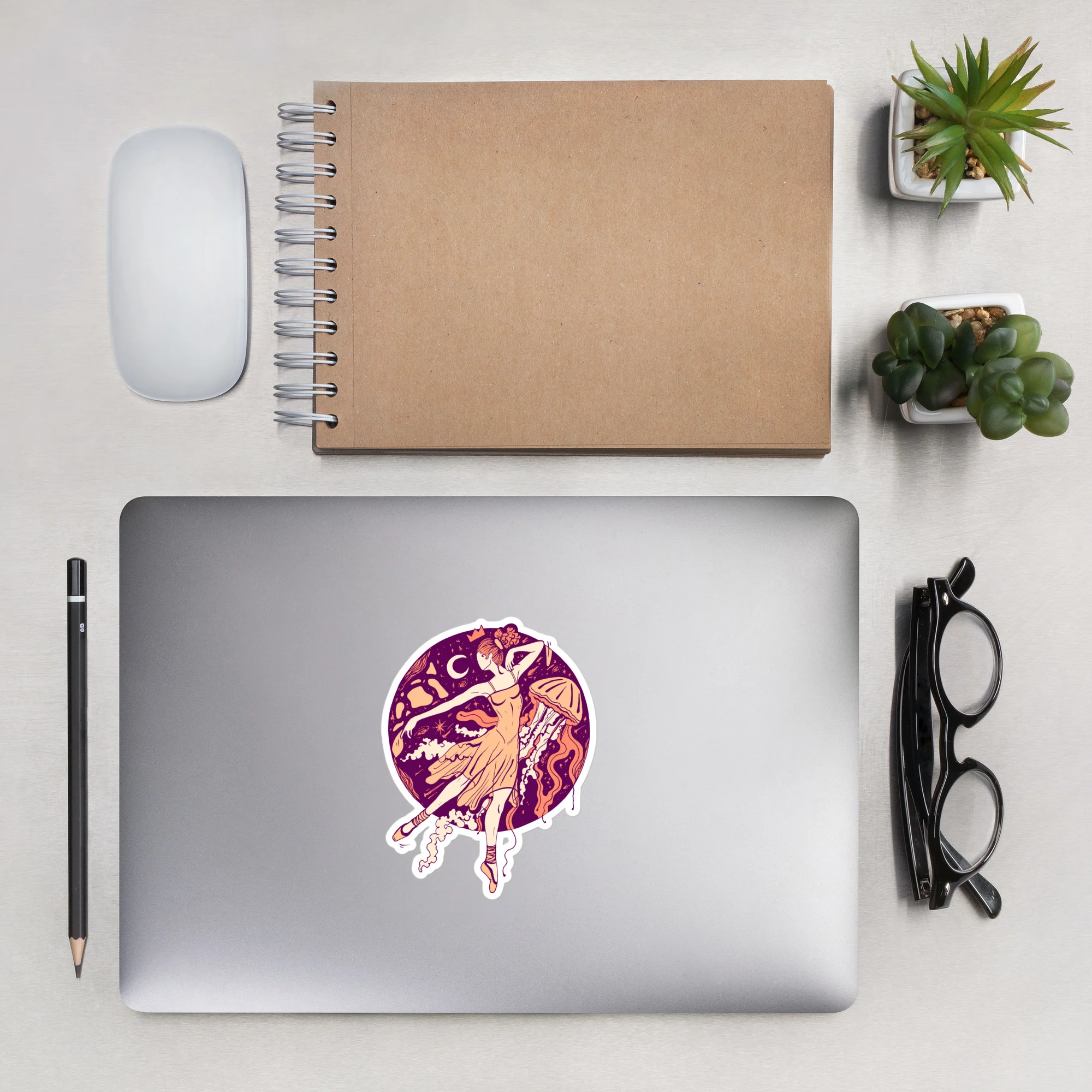Peach The Oceanic Dancer | Ballerina Drawing Stickers - Image 7