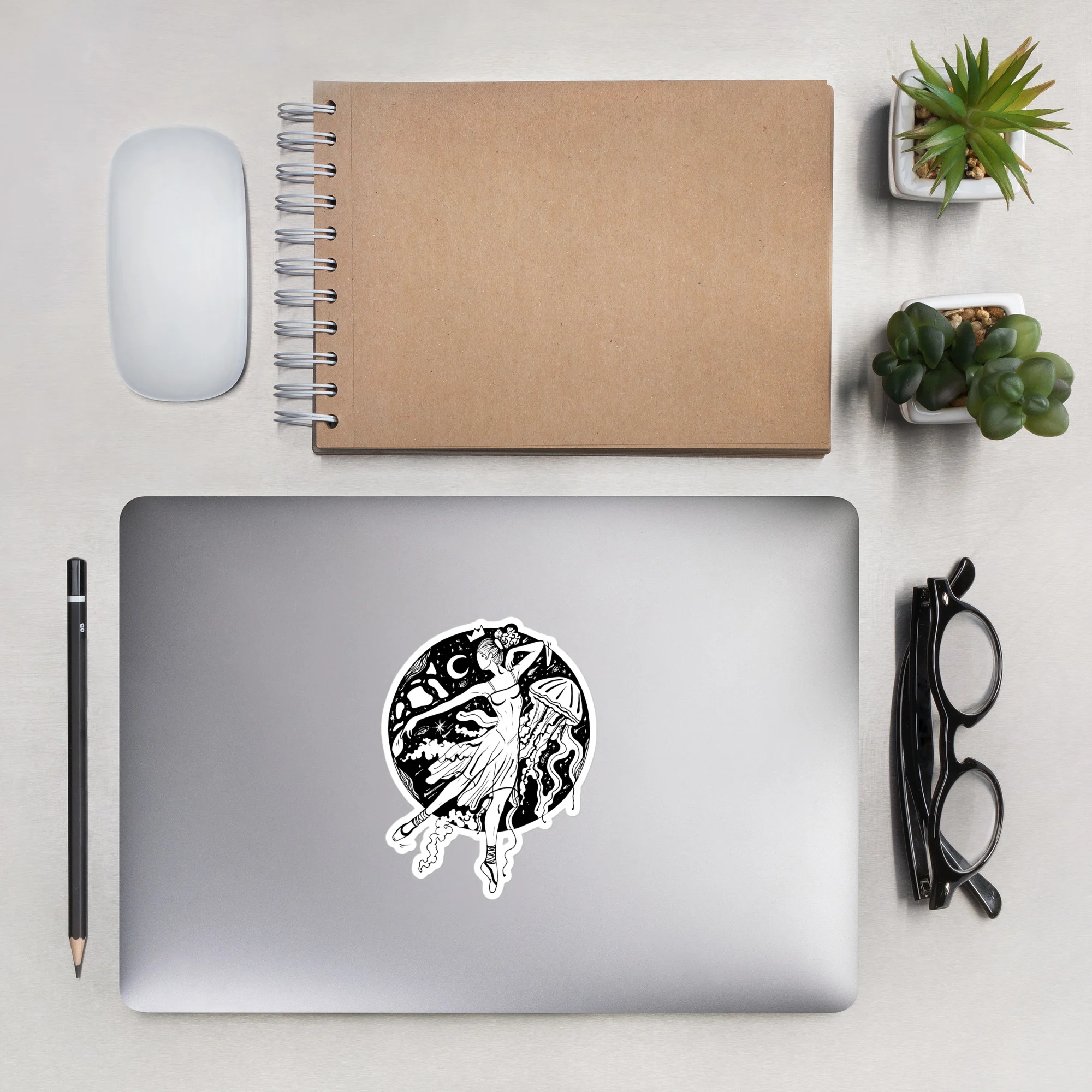 The Oceanic Dancer | Ballerina Drawing Stickers - Image 7