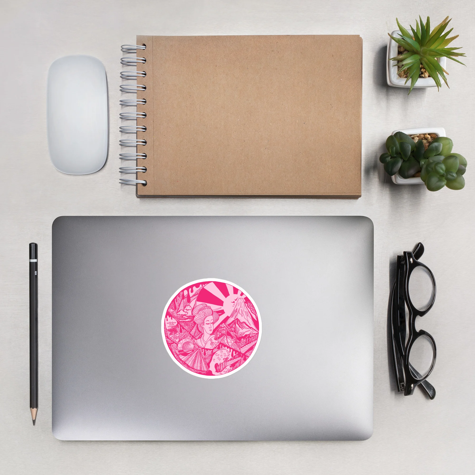 Pink Dreaming of Japan - Japanese Circle Stickers - Image 7