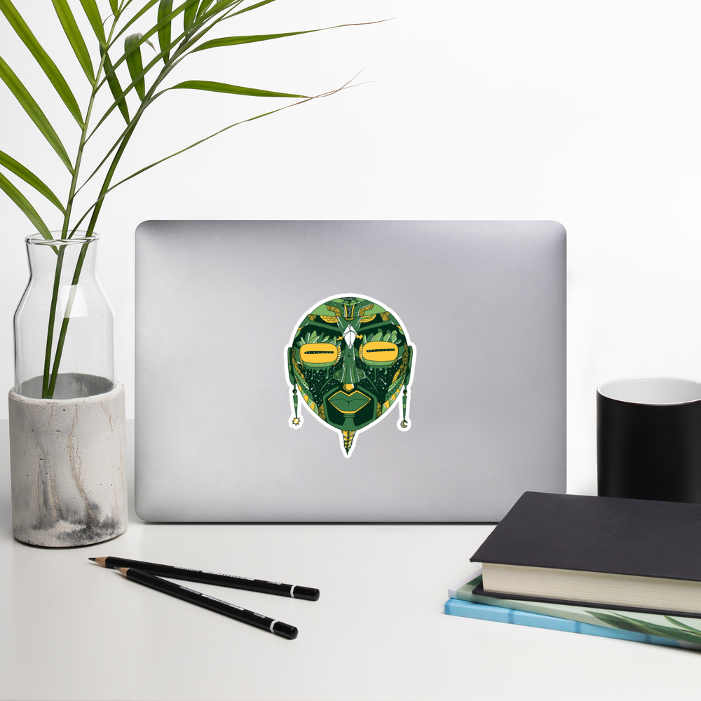 Forrest Green African Mask No. 2 - African Stickers - Image 8