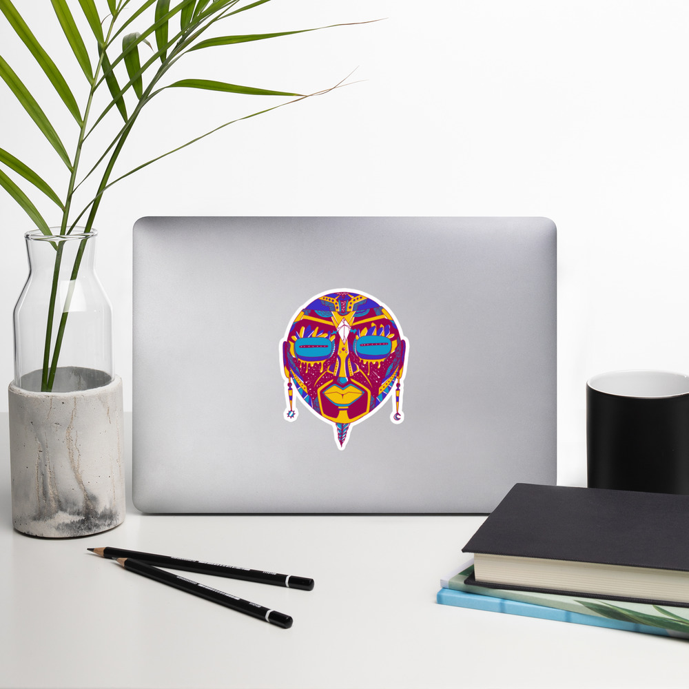 Triadic African Mask No. 2 - African Stickers - Image 8