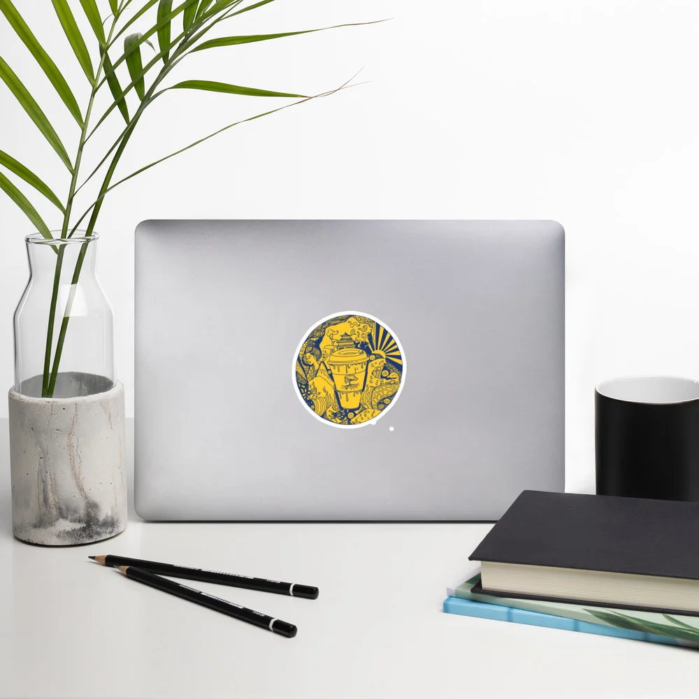 Navy Yellow Coffee in Japan - Coffee Stickers - Image 8