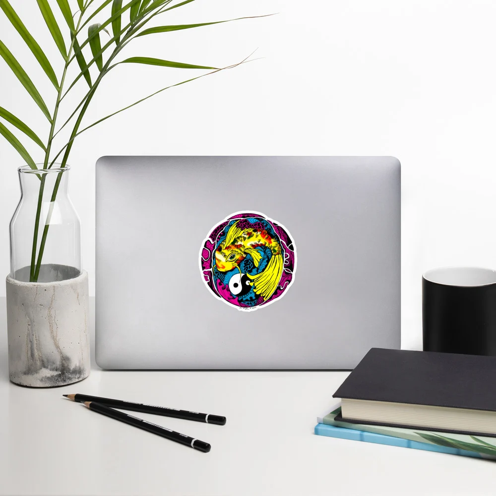 CMYK Koi of Balance - Koi Fish Stickers - Image 8