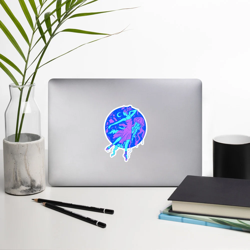Blue The Oceanic Dancer | Ballerina Drawing Stickers - Image 8