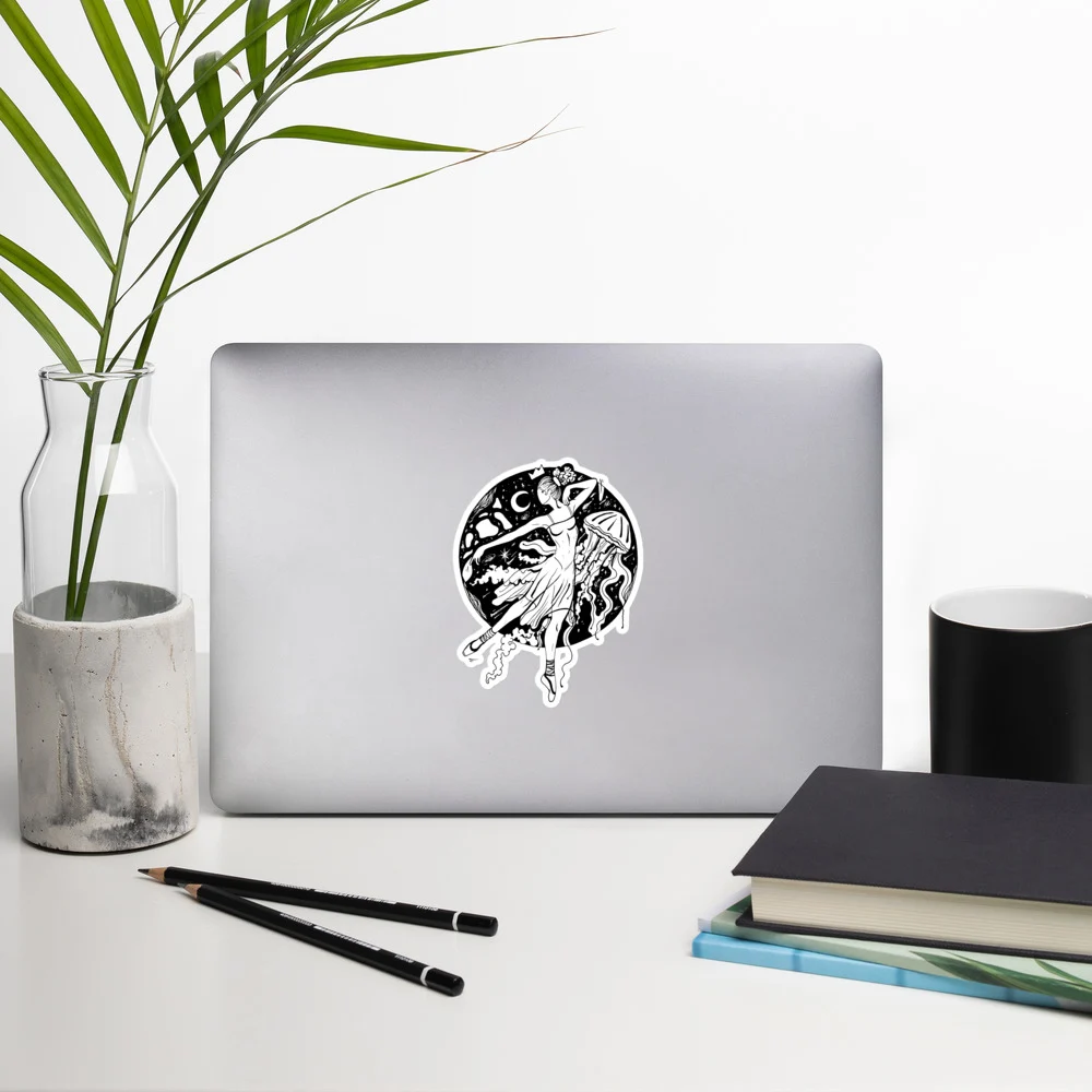 The Oceanic Dancer | Ballerina Drawing Stickers - Image 8