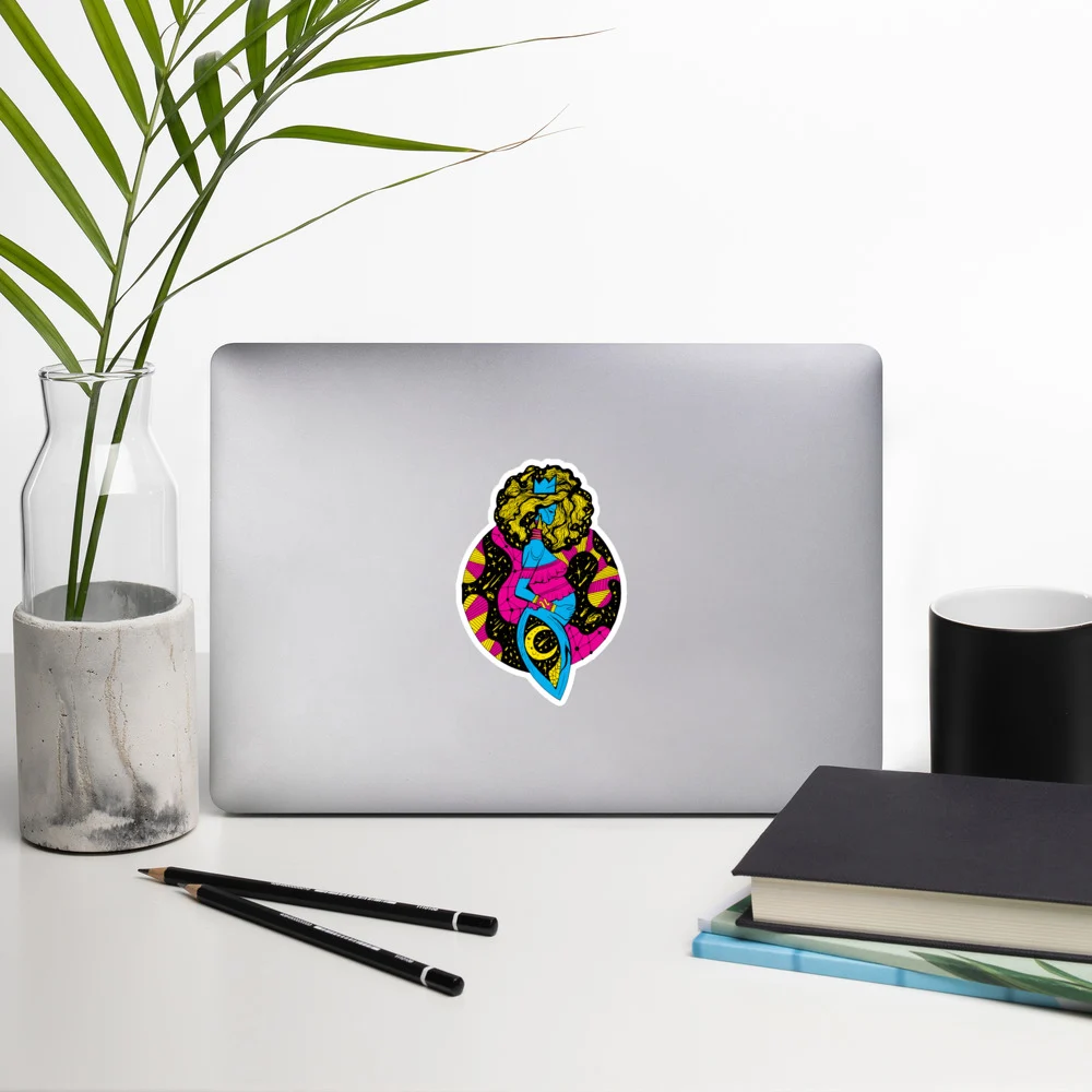 CMYK Birth of Sahelle | Art gift for Mom Stickers - Image 8