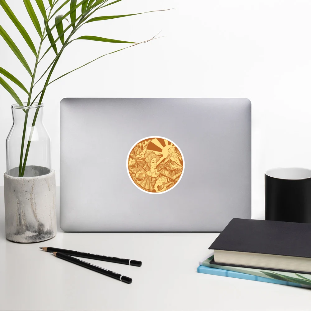 Terracotta Dreaming of Japan - Japanese Circle Stickers - Image 8