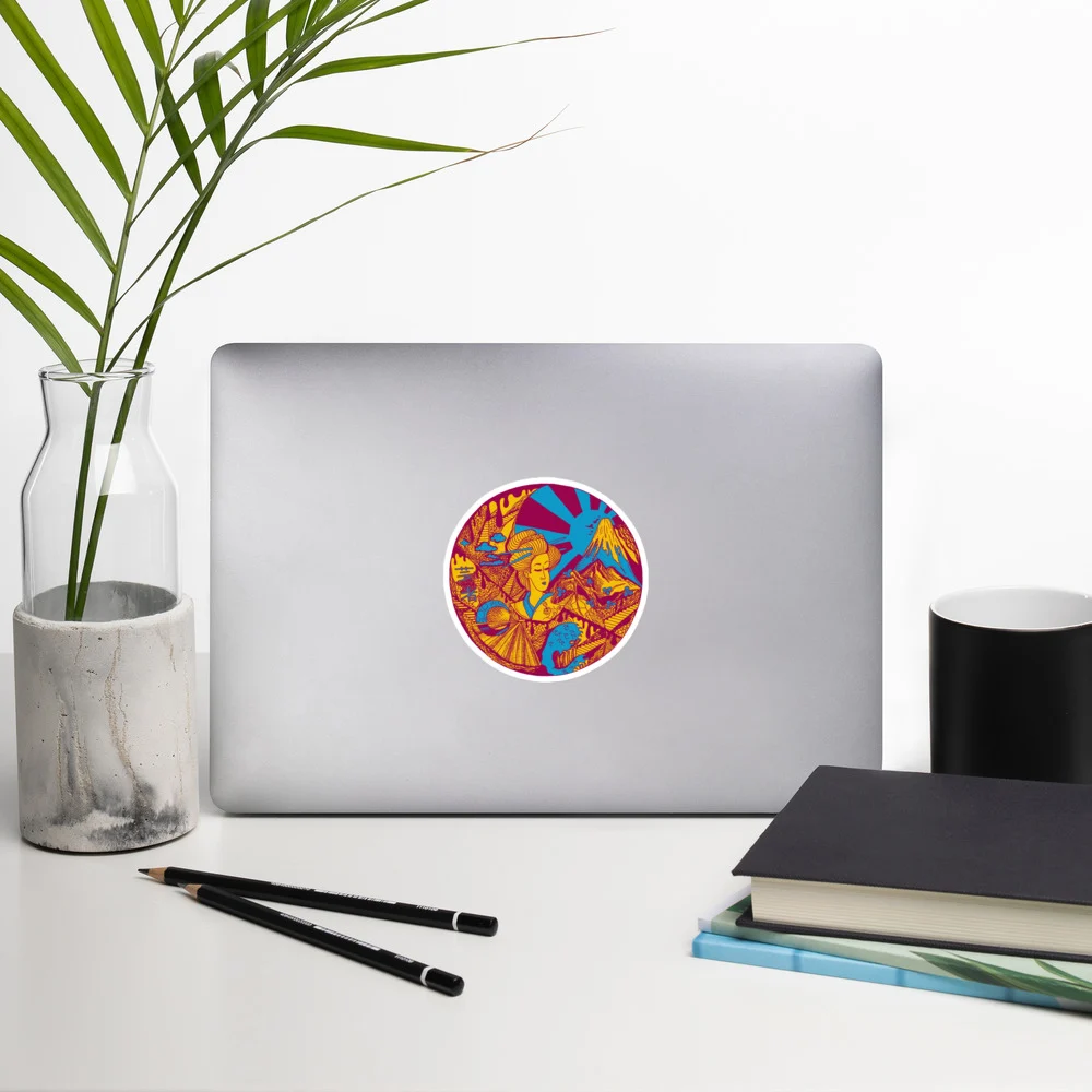 Triadic Dreaming of Japan - Japanese Circle Stickers - Image 8