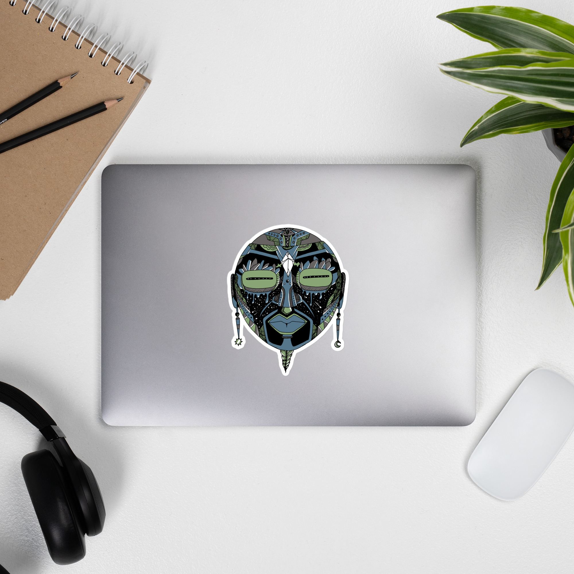 Mellow Cool African Mask No. 2 - African Stickers - Image 9