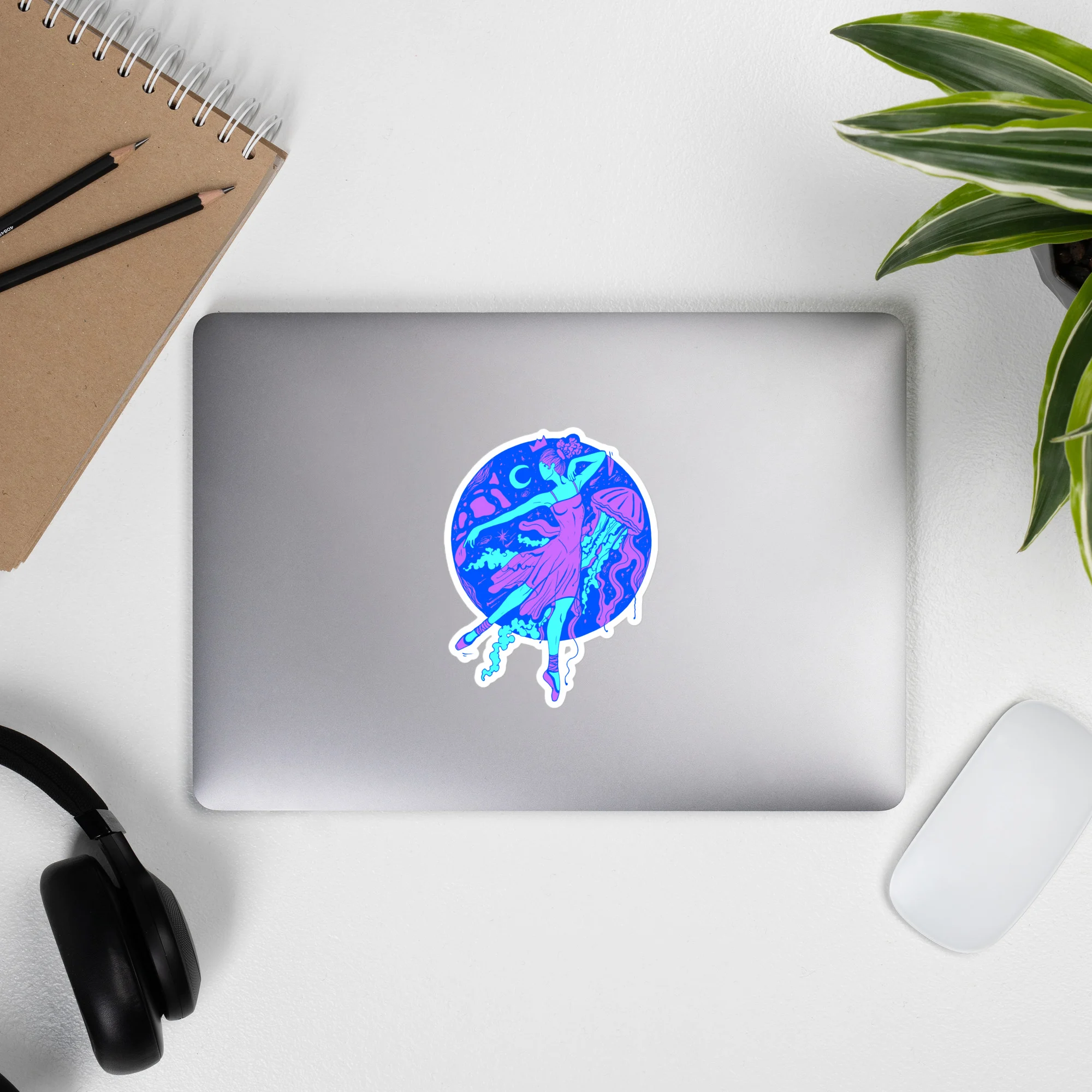 Blue The Oceanic Dancer | Ballerina Drawing Stickers - Image 9