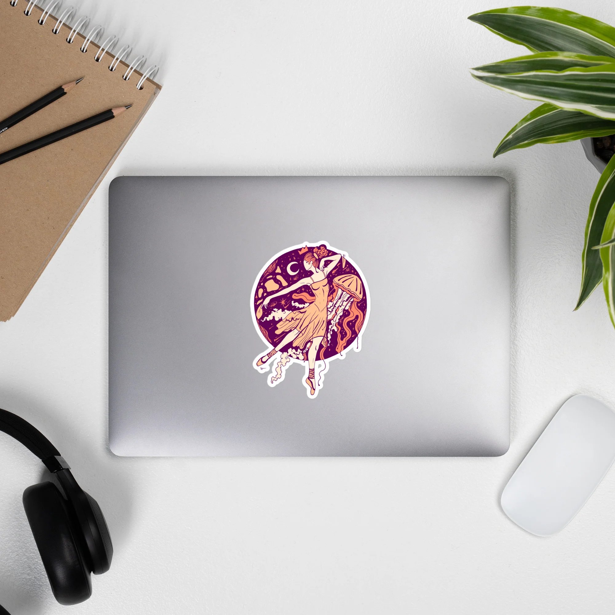 Peach The Oceanic Dancer | Ballerina Drawing Stickers - Image 9