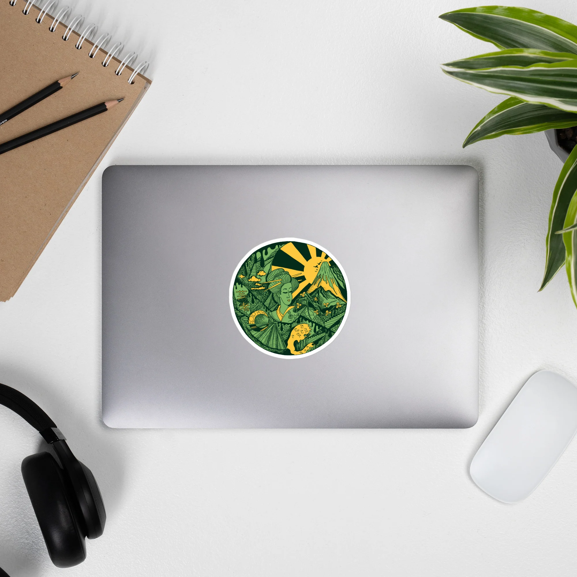 Forrest Green Dreaming of Japan - Japanese Circle Stickers - Image 9