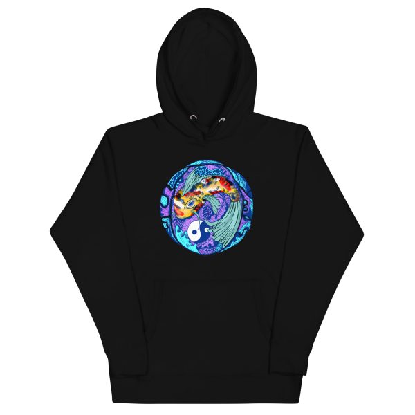 Blue Koi of Balance - Koi Fish Hoodie