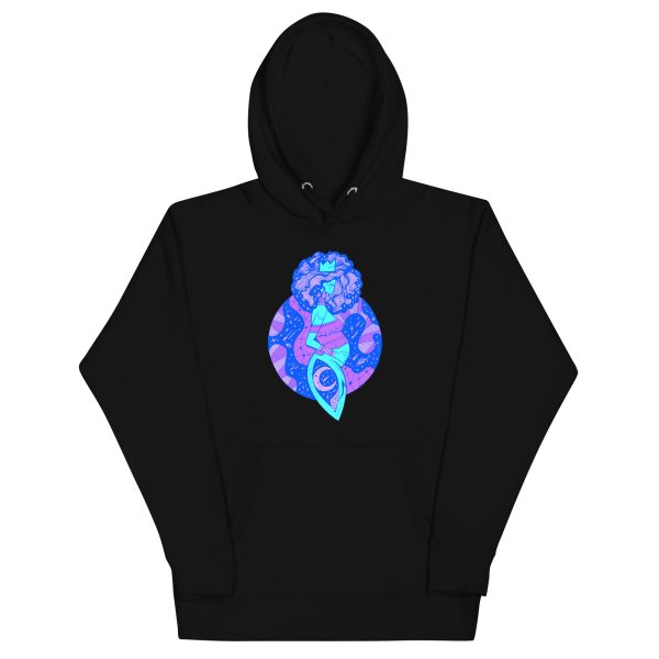 Blue Birth of Sahelle | Art gift for Mom Hoodie