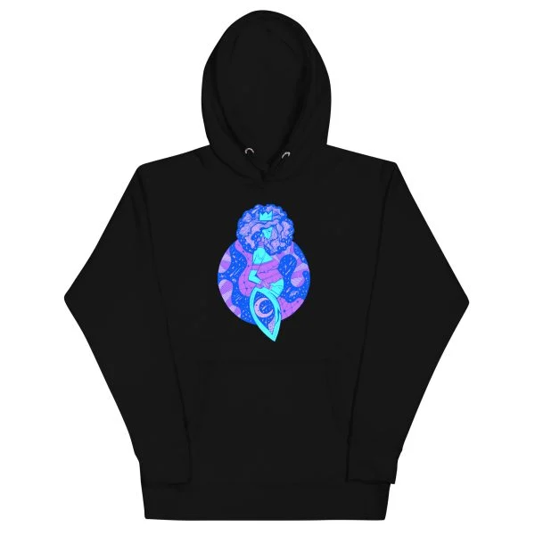 Blue Birth of Sahelle | Art gift for Mom Hoodie