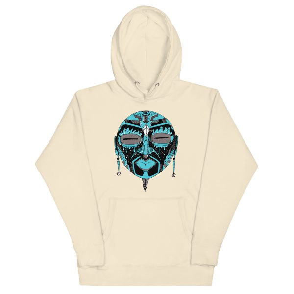 Blue and Grey African Mask No. 2 - African Hoodie