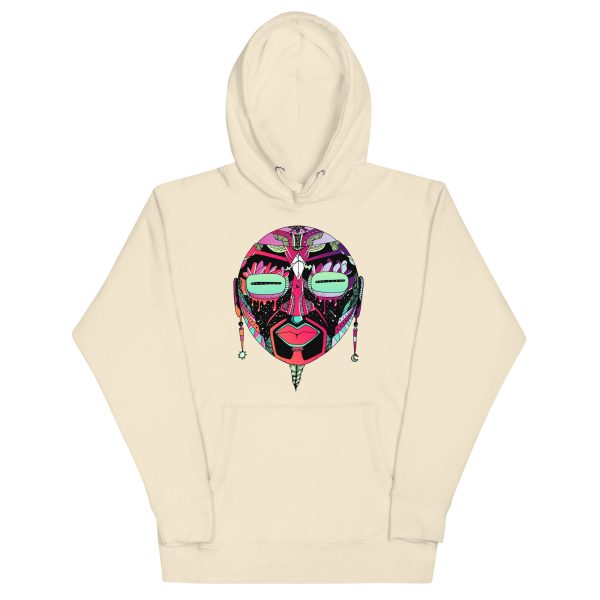 Red Blue Blend African Mask No. 2 - African Hoodie