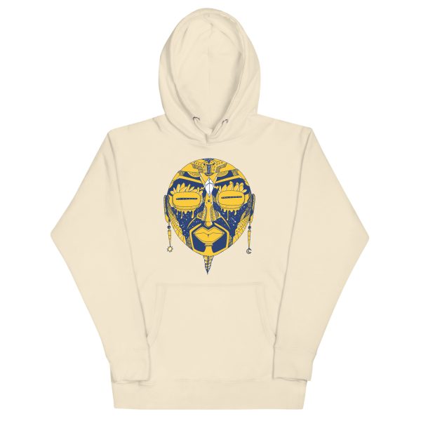 Navy Yellow African Mask No. 2 - African Hoodie