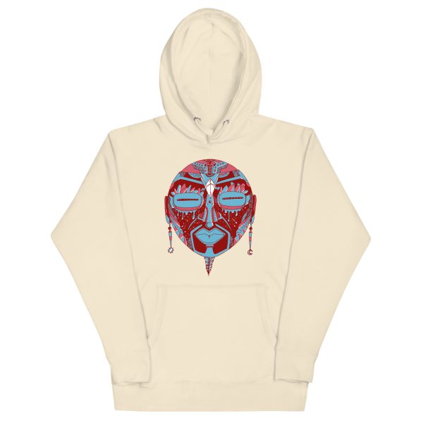 Pastel Blue African Mask No. 2 - African Hoodie