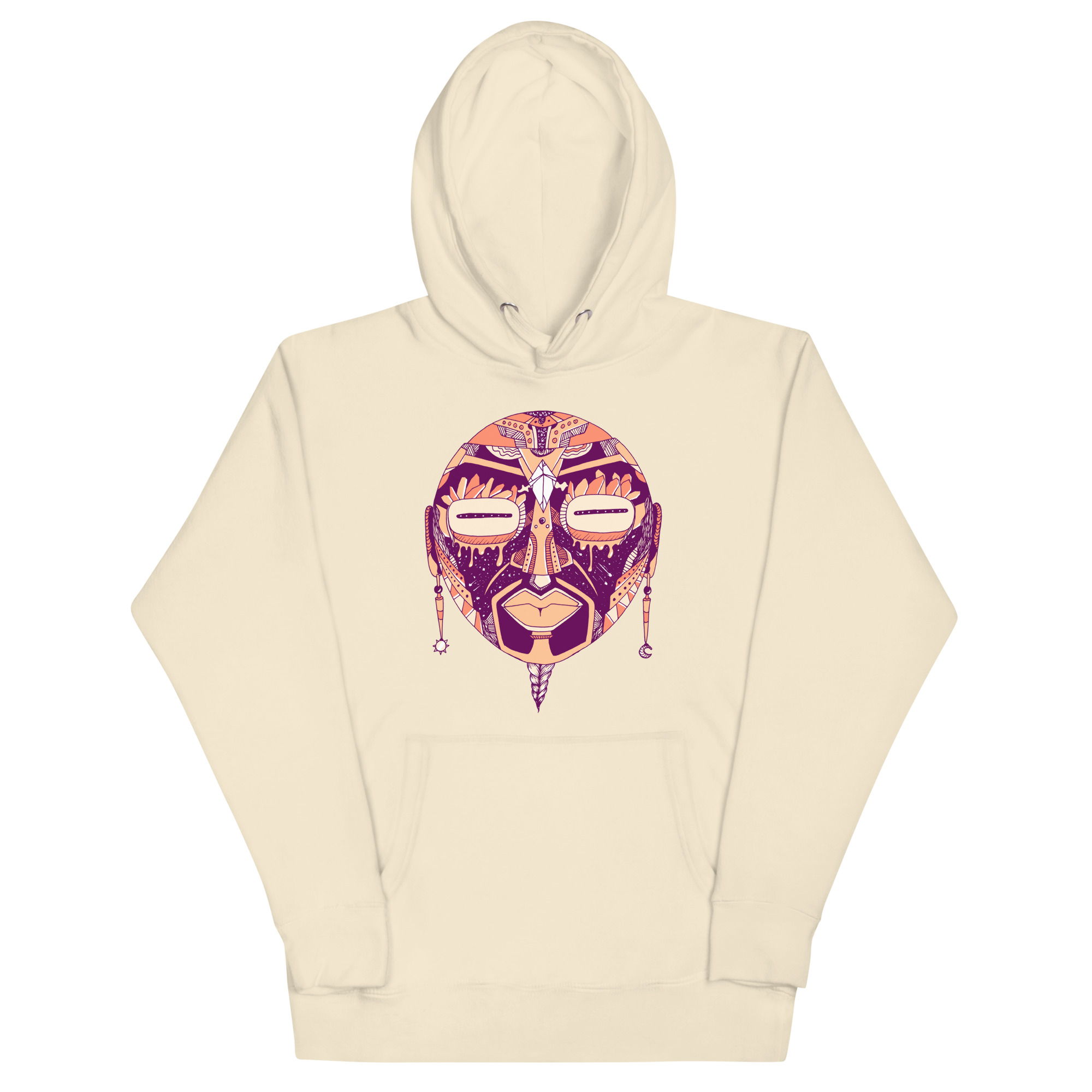 Peach African Mask No. 2 - African Hoodie
