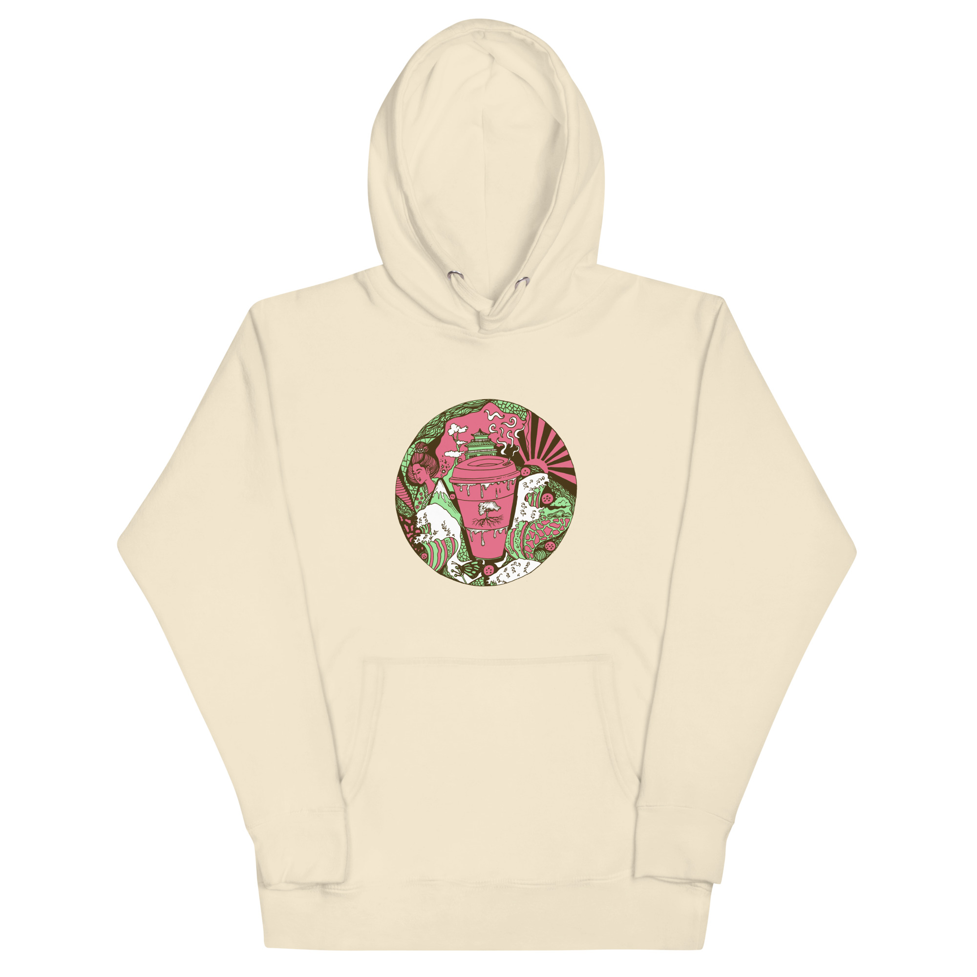 Pink and Green Coffee in Japan - Coffee Hoodie