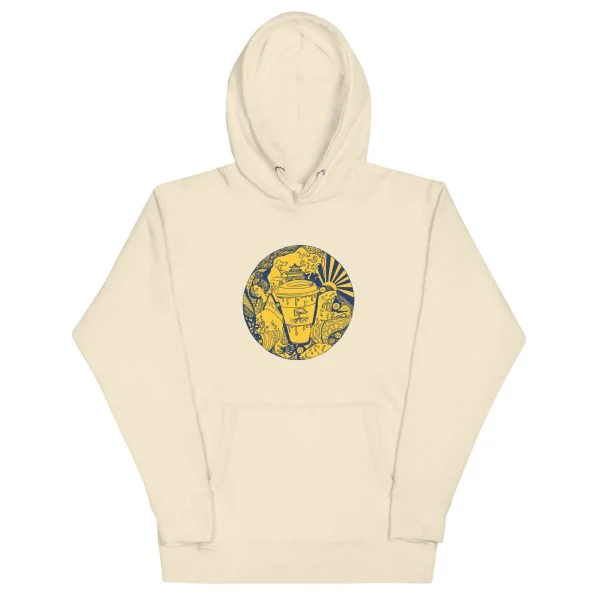 Navy Yellow Coffee in Japan - Coffee Hoodie