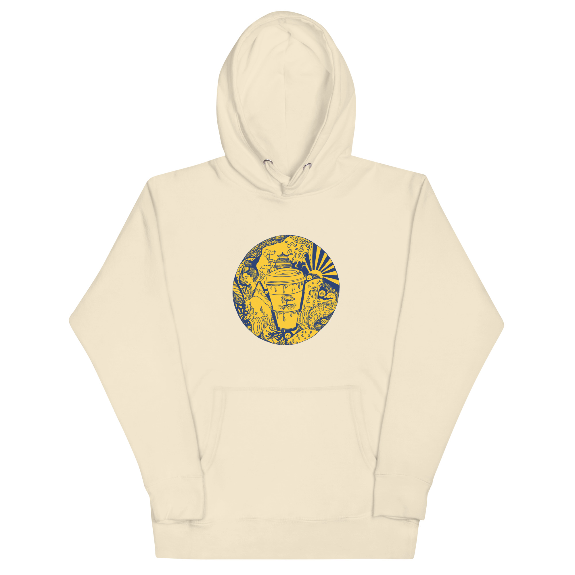 Navy Yellow Coffee in Japan - Coffee Hoodie