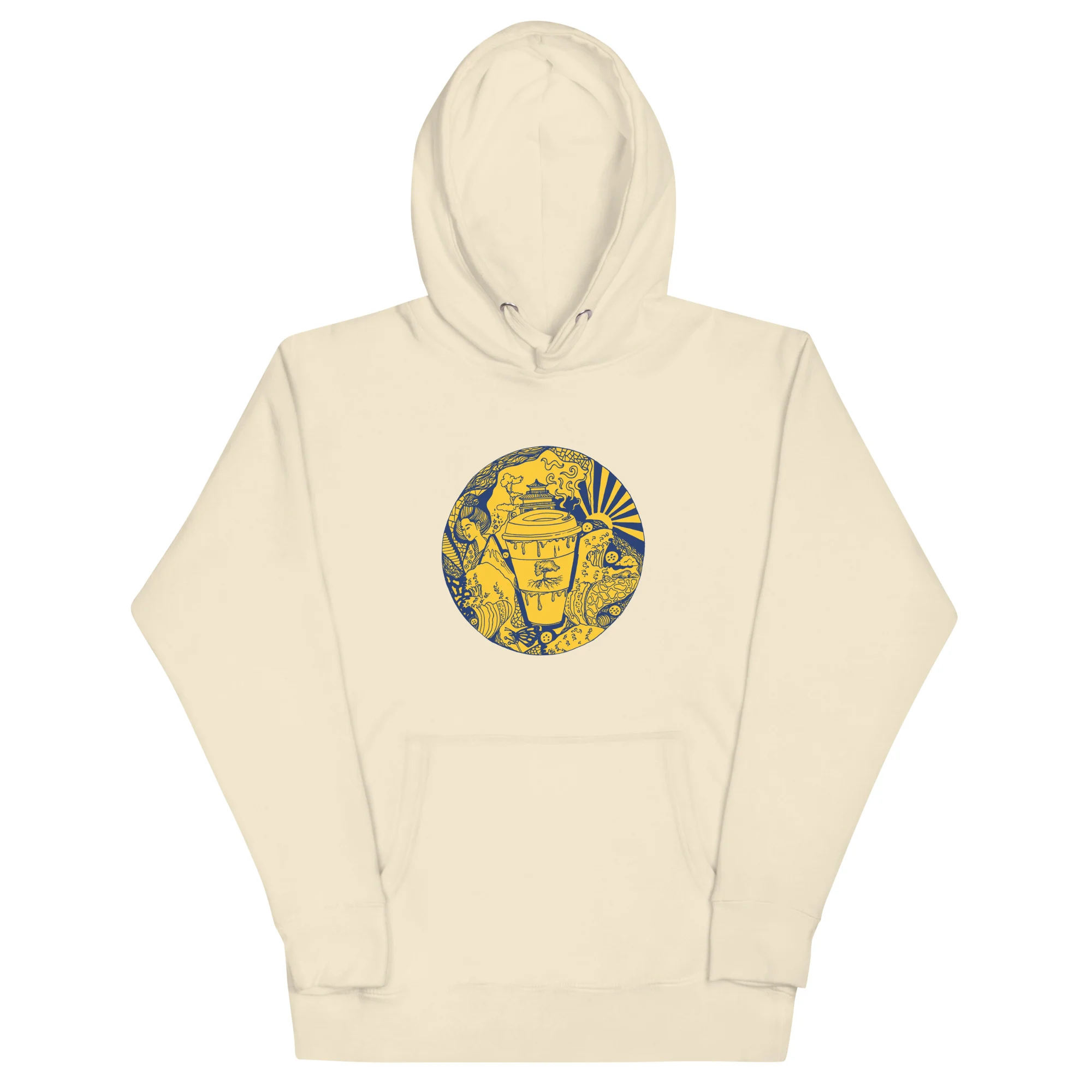 Navy Yellow Coffee in Japan - Coffee Hoodie