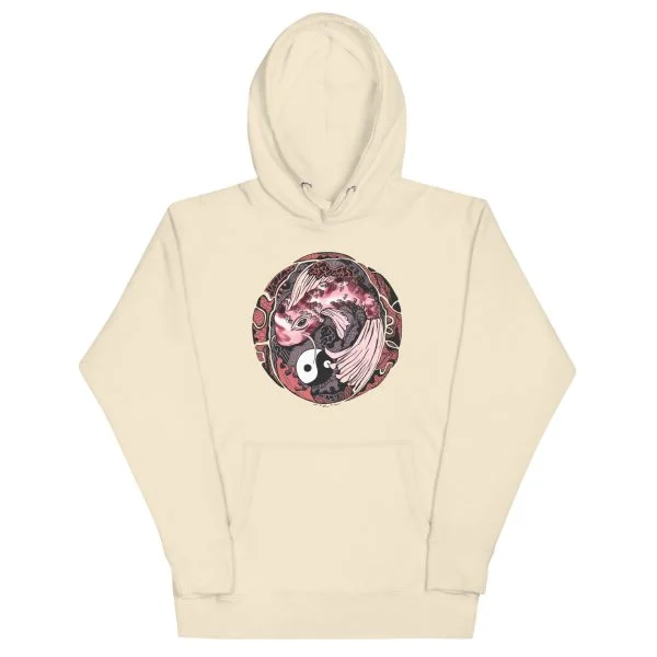 Amber and Rose Koi of Balance - Koi Fish Hoodie
