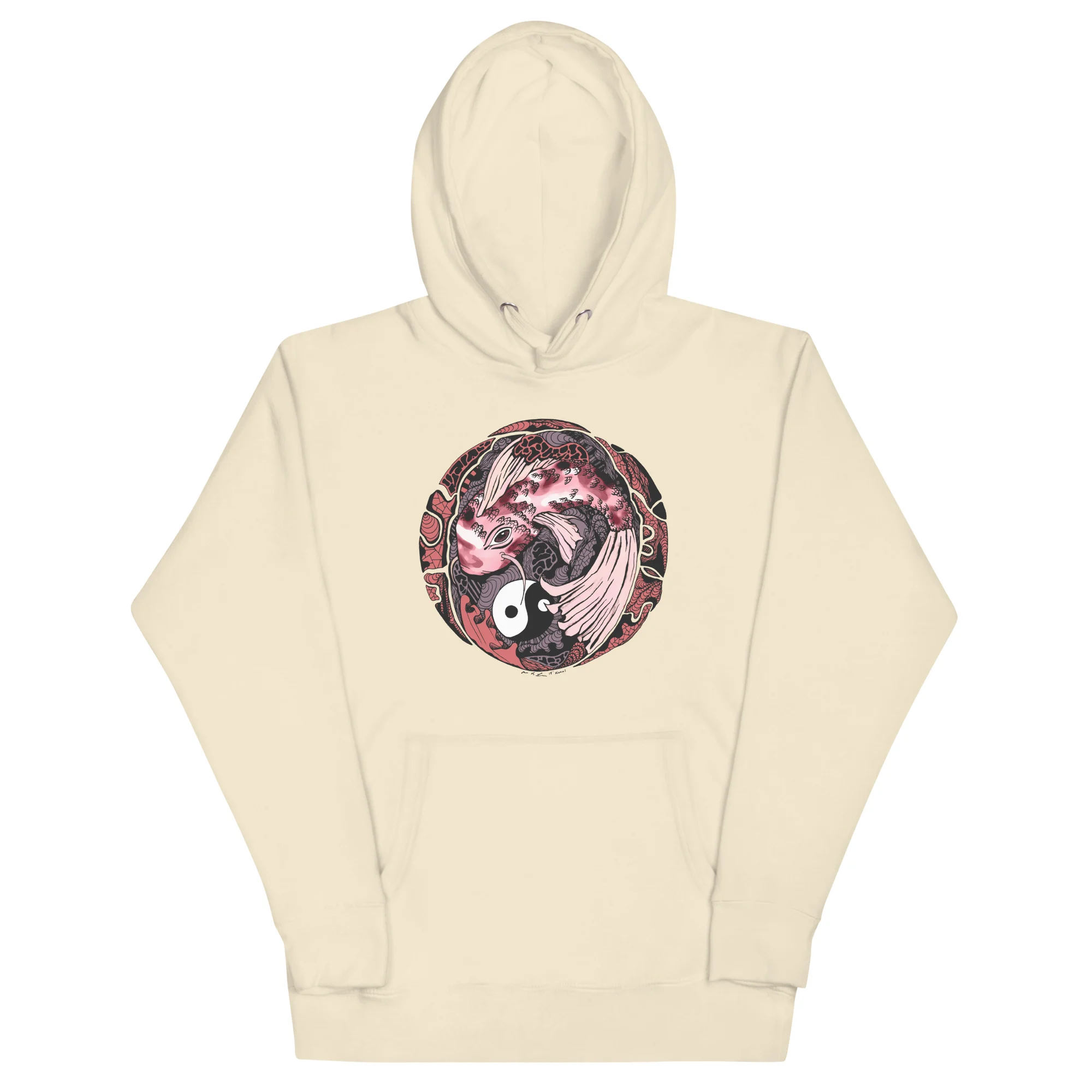 Amber and Rose Koi of Balance - Koi Fish Hoodie