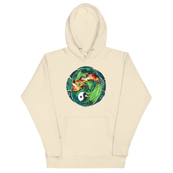 Green Koi of Balance - Koi Fish Hoodie