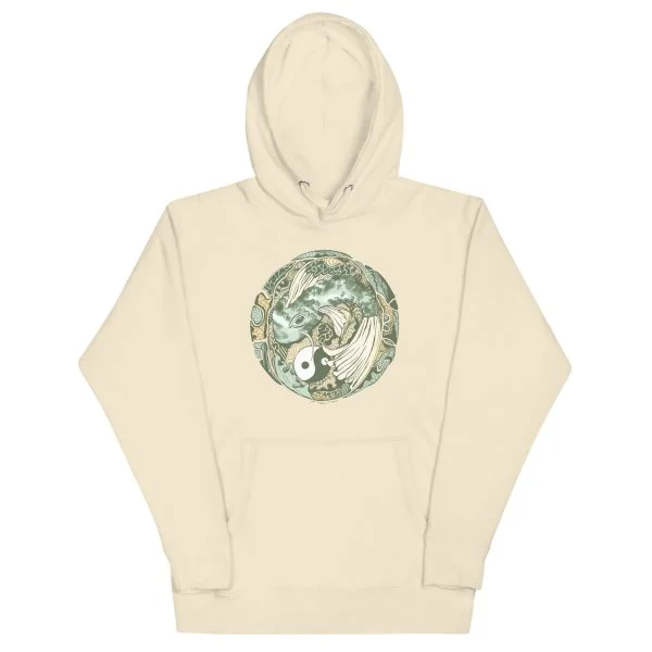 Sage Green Koi of Balance - Koi Fish Hoodie