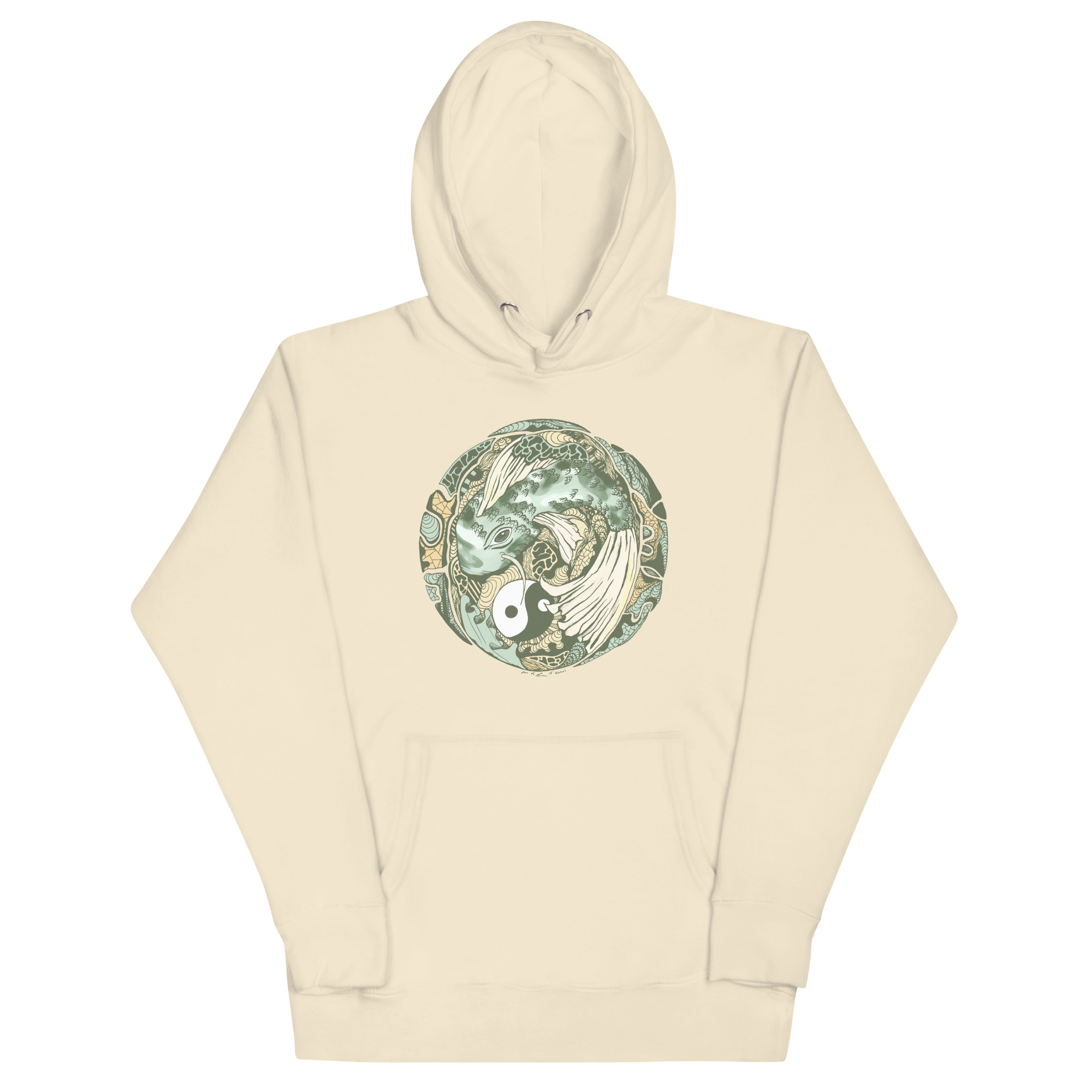 Sage Green Koi of Balance - Koi Fish Hoodie