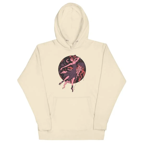 Amber and Rose The Oceanic Dancer | Ballerina Drawing Hoodie