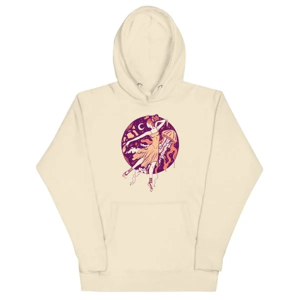 Peach The Oceanic Dancer | Ballerina Drawing Hoodie