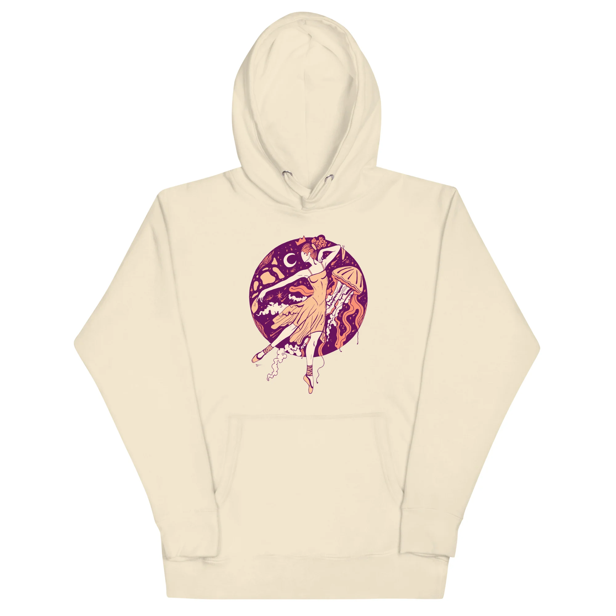 Peach The Oceanic Dancer | Ballerina Drawing Hoodie