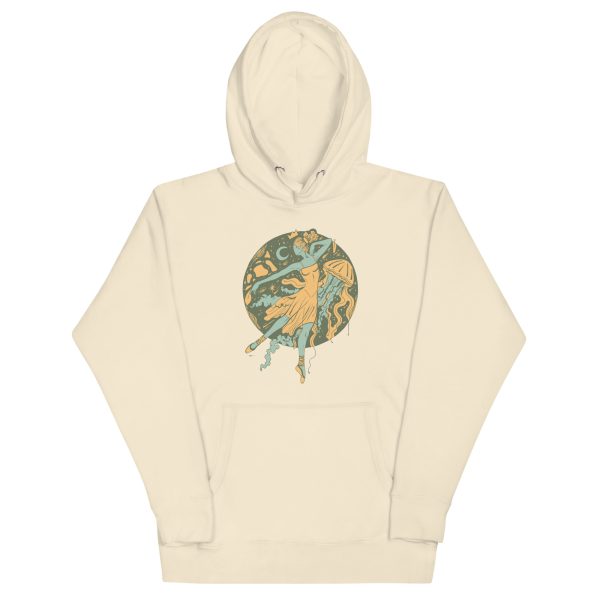 Sage Green The Oceanic Dancer | Ballerina Drawing Hoodie