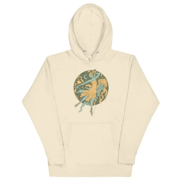 Sage Green The Oceanic Dancer | Ballerina Drawing Hoodie