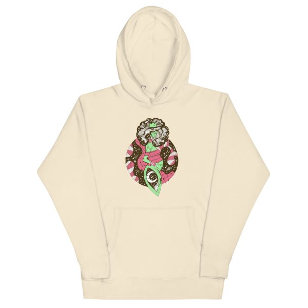 Pink and Green Birth of Sahelle | Art gift for Mom Hoodie